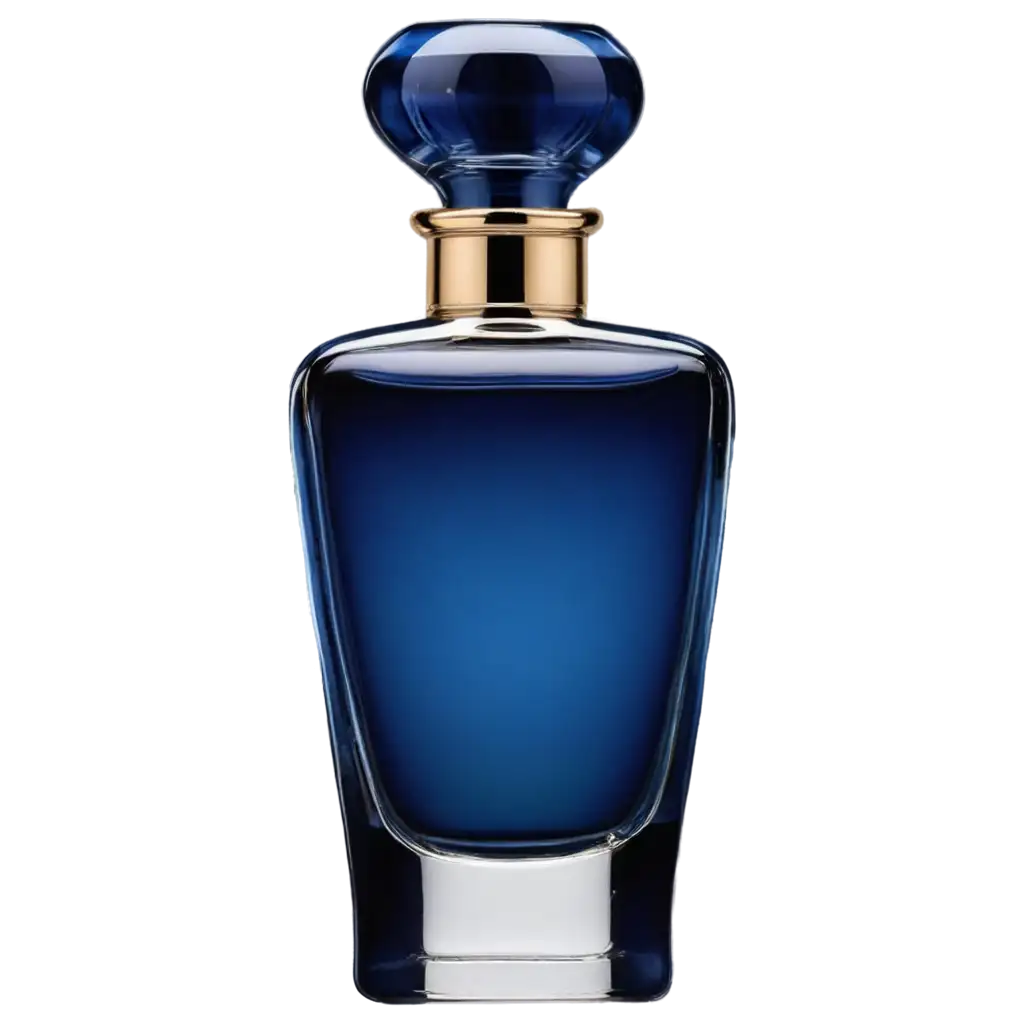 a blue perfume bottle